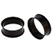 Black Titanium Double Flare Plug with Lip, 1" (25MM). Sold as a Pair