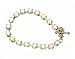 Bracelet - B123 - Swarovski (tm) Crystal Stones - Antique Gold Tone Metal ~ Clear AB
