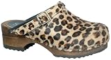 Sanita Women's Safari Open Back Convertible Brown Leopard Fur
