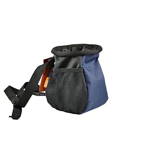 ColorPet Dog Carry-all Treats Bag, Toys, Snack, Poop Bags, Waterproof, Large Space, Adjustable Strap ,（Dark Blue）