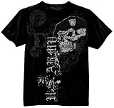 80415 BLACK INK US ARMY SKULL WITH BERET T-SHIRT