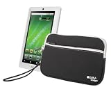 DURAGADGET Black Water And Shock Resistant Neoprene Case For Creative ZiiO 7, Lenovo IdeaTab A2107A And Apad WM8650