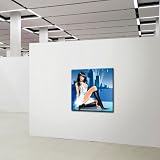 Disco Girl Bild auf Leinwand von GALVII - Edler Kunstdruck auf echter Leinwand, fertig aufgespannt auf hochwertigen Holzkeilrahmen - 80x80cm - Das Original von Galerie VII