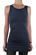 Women's Urban Casual Summer Fashion Mini Dress Sexy French Bodycon Slim Fit Long High Quality Modal Blue Vest Top Tunic