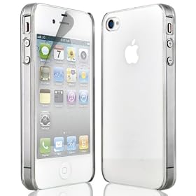 KC-Electronics Apple Iphone 4 & 4S Stylish Ultra Thin Clear Crystal Case Skin Cover and LCD Screen Protector Guard