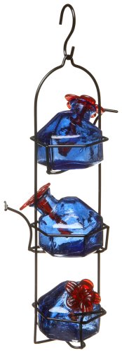 Lunchpail 3 Hummingbird Feeder Blue