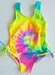 Girls 1 PC Uback with Adjustable Tie Side - Multi Tie Dye