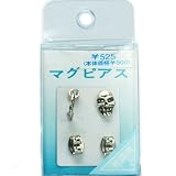 スカル＆ハーフフープ マグネットピアス mp017