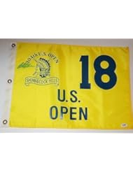 RETIEF GOOSEN Signed 2004 U.S. OPEN SHINNECOCK Hills FLAG Pga Golf - PSA/DNA Certified - Autographed Golf Equipment