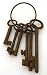 Replica Antique Style Jailer Keys Cast Iron