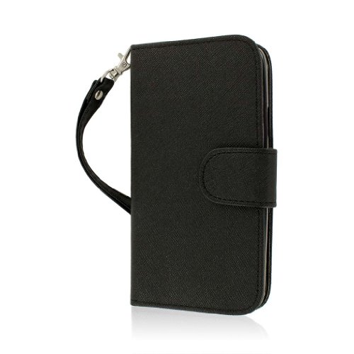 MPERO FLEX FLIP Wallet Case for Samsung Galaxy S4 Active / GS4 Active I9295 I537 - Black