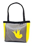 Holly Aiken Bird Coupe Small Tote, Gunmetal/Yellow