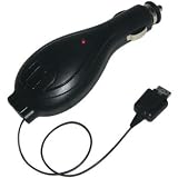 Amzer 2-in-1 Retractable Car Charger with USB Charging Port for LG  - Black