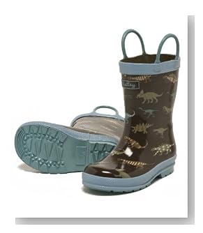 Hatley Boys 2-7 Childrens Rubber Boot -Dinosaurs,Coco Loco,6