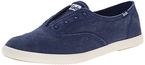 Keds Women's Chillax Washed Laceless Slip-On Sneaker, Navy, 9.5 M US