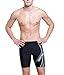 Showtime Men's Polyester Splice Swimsuit Jammer, Black, Small