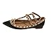 Kaitlyn Pan Studded Strappy Ballerina Leather Flats
