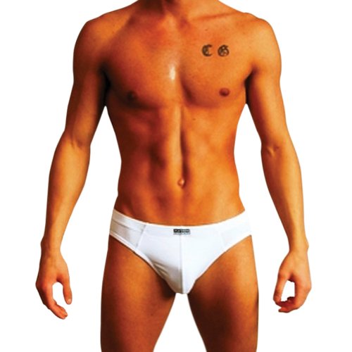 Mens White Bikini Swimsuit Platinum Sport