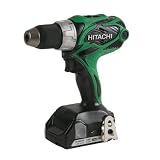 Factory-Reconditioned Hitachi DS18DSALRHIT 18V Li-Ion Cordless 1/2-Inch Driver Drill, 1.5 Ah Slide Li-Ion, 2 Batteries