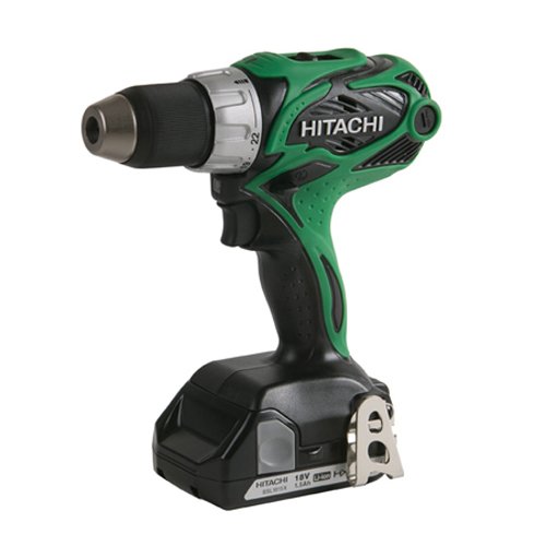 Factory-Reconditioned Hitachi DS18DSAL 18V Li-Ion Cordless 1/2-Inch Driver Drill, 1.5 Ah Slide Lithium-Ion, with  2 Batteries