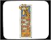 Decorated Mouse Pad with bricks, wall, surprise, watching, giraffe