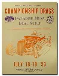 1953 Paradise Mesa Drag Strip Poster Print