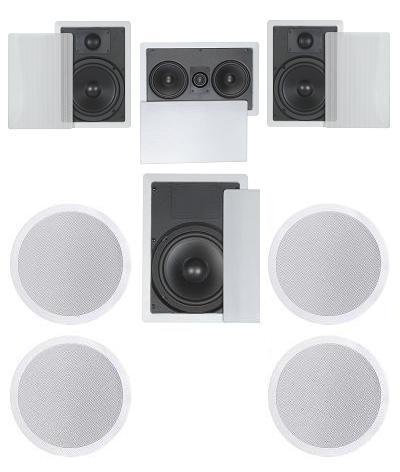 Sale 7 1 Home Theater Flush Inwallceiling Speaker Package Two