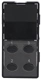 Simply Automated ZS25O-BK Single-Rocker with Oval 4-Button Faceplate, Black