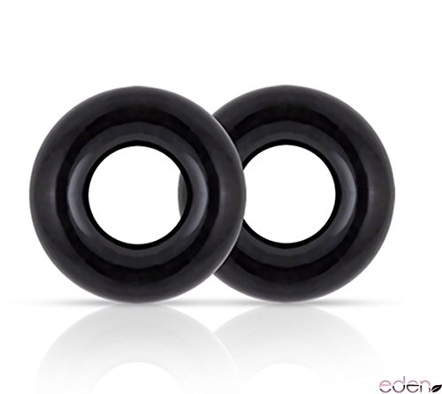 Eden Oversized Ultra Strong Stretchy Penis Cock Rings Prolong Sex Stamina Erection Ejaculation Sex Toy (Black)