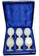 Rustic White Onyx Glasses 6 Pc Set Goblets Glasses Comes in Gift Box