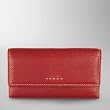 Fossil Popstitch Clutch Wallet Red Leather