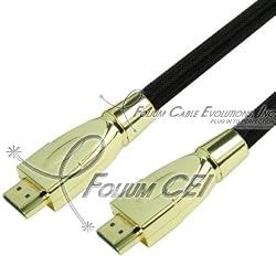 FoliumCEI Premium HDMI Cable, 1 Meter (3.3ft), 3ft, 1080p, Certified Version 1.3b, High Speed Category 2 Cable, for HDTV Receivers, Blu-Ray, PS3, XBox 360 Elite NOTE: Buy ONLY From Amazon Seller FOLIUMCEI for Genuine FOLIUMCEI Product