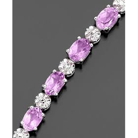 Sterling Silver Amethyst (8 ct. tw.) and Diamond Accent Bracelet by Macy's