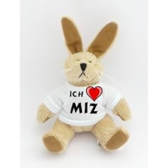 Pl�sch Hase Schl�sselhalter mit T-shirt mit Aufschrift Ich liebe Miz