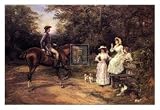 Meeting By the Stile - Heywood Hardy Art Print Poster 32 x 22