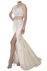 Lace Applique Sheer 2015 Prom Dress 