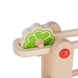 Ultrakidz Naturholz-Kugelbahn Schwubs mit 4 Kugeln und Rollspielzeug - 