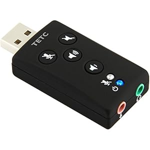 TETC USB 2.0 Virtual External 7.1 Surround Sound Adapter (USB-AUDD) from TETC