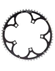 Sports: Rocket Alloy Ramped Chainring 130mm 5 Bolt 56T Black/Silver - Rocket Rings