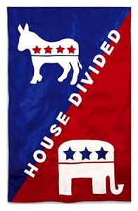 House Divided - Democratic vs. Republican Political Garden Size Flag