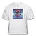 Perkins Designs Surreal - Mirror Ball reflecting mirror disco ball dances in the atmosphere above Earth - T-Shirts