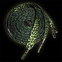 Leopard Lime Punk Rock Laces for Shoes, Boots, or Skates