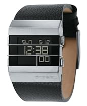 Diesel Men's Silver-Tone Digital Quartz Leather Watch #DZ7069