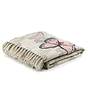 Butterfly Embroidered Throw