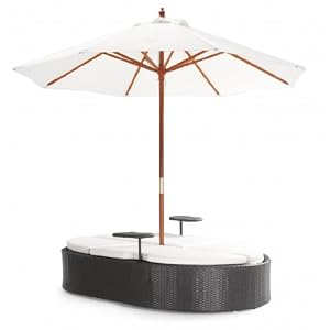 Zuo Modern 701191, Hampton Outdoor Bed with Synthetic Weave and Aluminum Frame by 