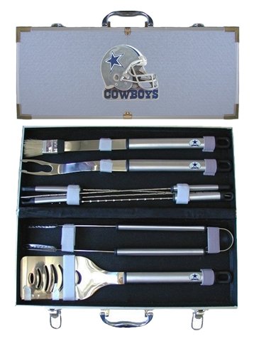 Dallas Cowboys BBQ Grill Set & Case 8 Piece