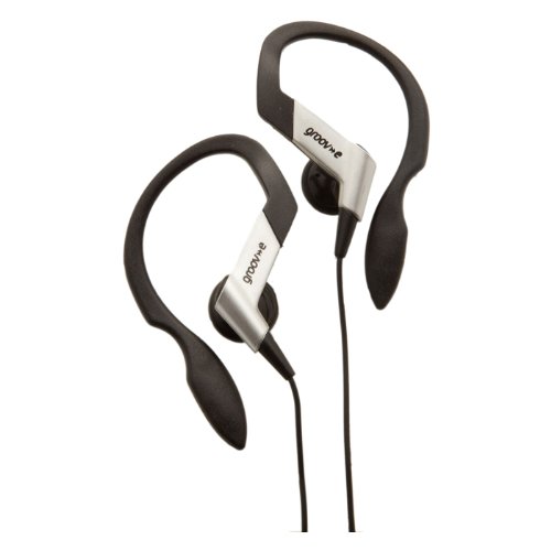 Groov-e GVEBHSR Water Resistant Sports Ear Clip Headphone - Black