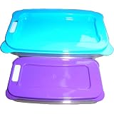 Frischhaltedosen/Aufbewahrungsboxen 2er-Set (Deckel-hellblau+lila)von "OW"