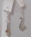 Saxophone Tibetan Silver Dangle Earrings Musical Instrument