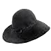 41cOL1q%2Bl4L. AA75  BLACK GLAMOROUS WIDE STITCHED BRIM WOOL FLOPPY HAT